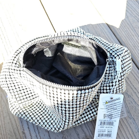 URBAN EXPRESSIONS RHINESTONE BLING KNOTTED EVENING HANDBAG NWT 5 available - Picture 4 of 7